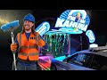 Handyman Hal works at the Car Wash | Drive Thru Car Wash for Kids