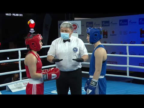 Kielce 2021 Session3A (W60kg) YUSHCHUK Kristina (UKR) vs MARIN Loreadana-Andreea (ROU)