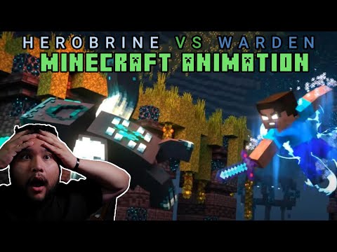 HEROBRINE vs WARDEN - Minecraft Animation - REACTION VIDEO