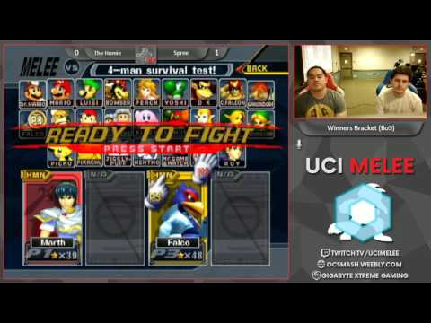 UCI Biweekly 28 - The Homie(Falcon/Marth) vs Spree(falco)