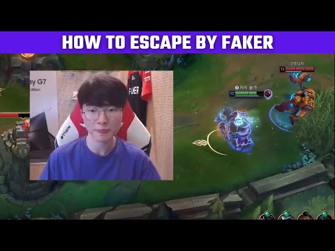 How to escape by Faker | T1 Stream Moments | T1 cute moments