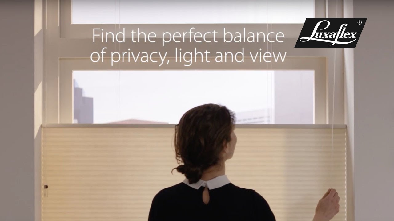 Watch video Duette® Shades with Top Down/Bottom Up from Luxaflex® Now Duette® Shades with Top Down/Bottom Up from Luxaflex®