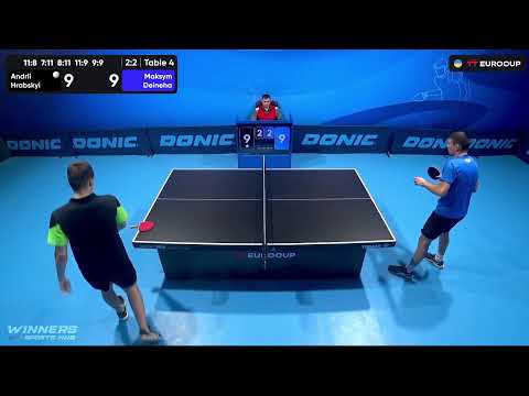 11:10 Andrii Hrabskyi - Maksym Deineha 16.10.2023 TT Euro.Cup Ukraine Master. Table 4