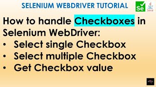 How to handle Checkbox in Selenium WebDriver