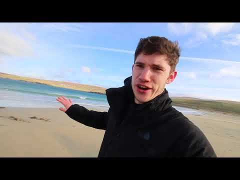 St Ninians Isle Beach in Shetland, a natural tombolo and the site of a pictish treasure find
