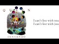 Queen - I Can't Live With You