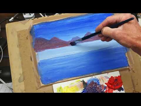 Thumbnail of How to paint snow capped hills and a waterfall using acrylic mediun (for beginners)