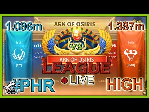 MUST WATCH ARK:  HIGH (1.387b) vs. PHR (1.086b) - Ark of Osiris League