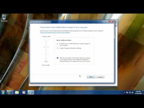 Windows 7 Quicktips -- How to turn off UAC (User Account Control) in Windows 7