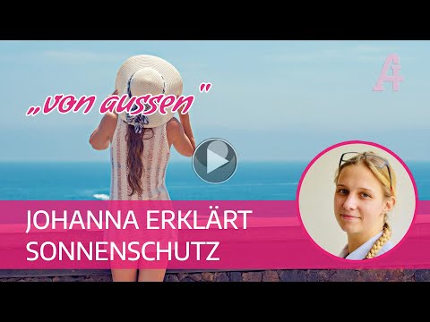Johanna erklärt Sonnenschutz von aussen
