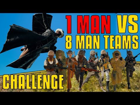 1 VS 8 Man Teams - Challenge | PUBG