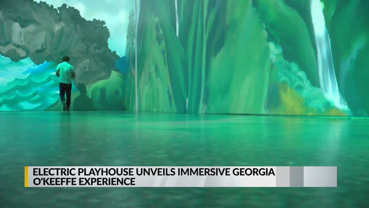 Electric Playhouse showcasing Georgia O'Keeffe art with interactive exhibit