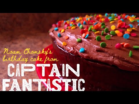 Noam Chomsky Day Cake from Captain Fantastic