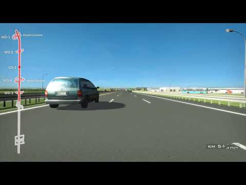 S7 Czosnów - Kiełpin, wizualizacja przyszłej trasy widzianej przez kierowcę