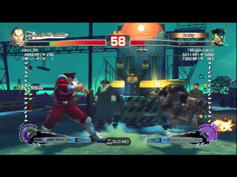 Ixion_90 (Dan) Vs MugenSW20 (M.Bison) SSF4 AE Ranked Matches - PSN