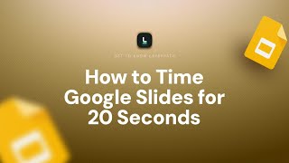 Download the video "How to Time Google Slides for 20 Seconds | Auto-Advance Slides Easily"
