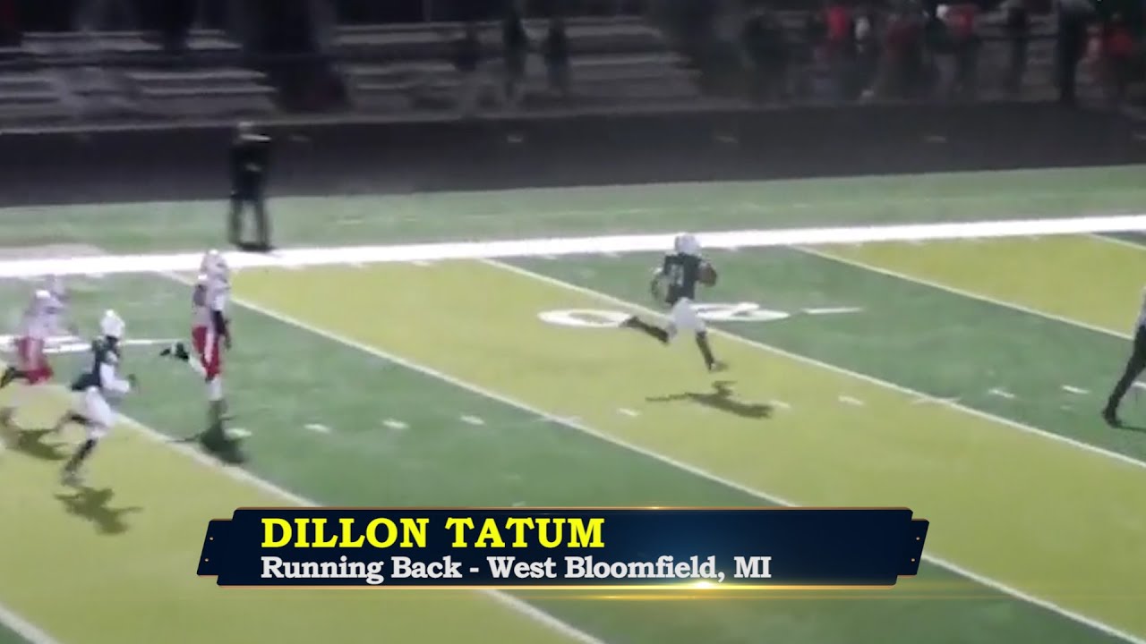 Dillon Tatum, West Bloomfield Running Back Highlights