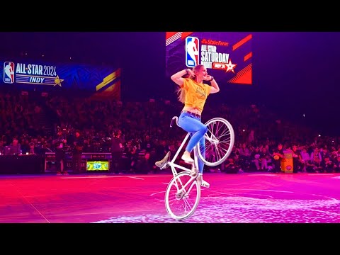 NO WAY! Mindblowing Bike Girl Show at NBA All Star Game