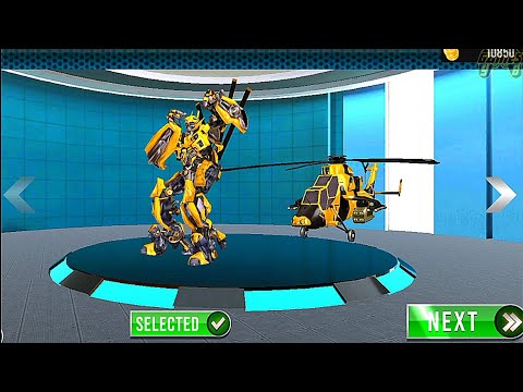 Helicopter Robot Transform War: Robot Helicopter Action Game #2 - Android Gameplay