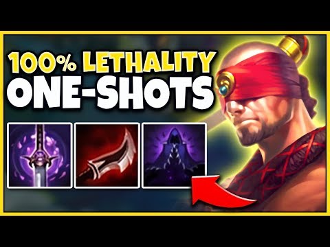 *ONE Q ONE KILL* 100% LETHALITY LEE SIN IS INSANE (BEST CARRY BUILD) - League of Legends