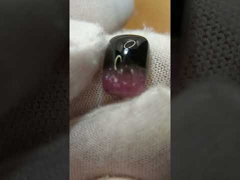 Green and pink tourmaline cabochon 5.60 CTS www.puritygems.etsy.com