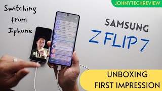 Samsung Galaxy Z Flip 7 Unboxing & First Impressions – iPhone User’s Honest Reaction!