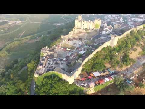 Óbidos castle, Portugal Aerial View