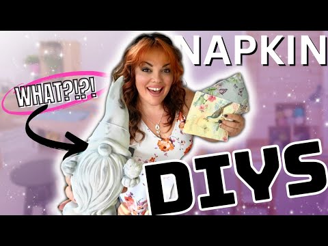 I made GENIUS Napkin Decoupage DIY crafts on ODD items for a full day
