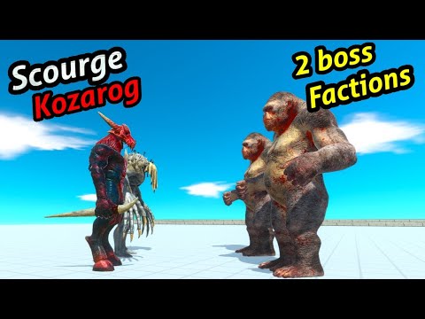 Kozarog & Scourge vs 2 boss factions animal revolt battle simulator