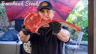 The Best Way To Cook A Tomahawk Ribeye! | How To Cook a Cowboy Cut Steak On A Pellet Grill by Ballistic BBQ