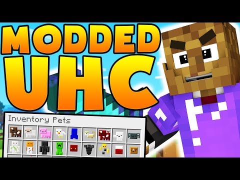 INVENTORY PETS MINECRAFT MODDED UHC - OVERPOWERED WEAPONS AND ARMOR MOD MINIGAME | JeromeASF
