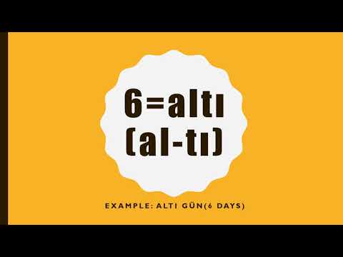 How to count (0-10) in Turkish?
