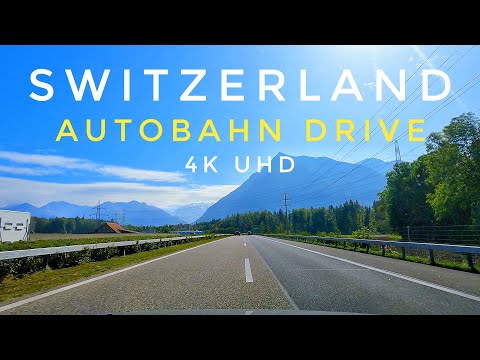 Swiss Autobahn Drive: A6 Motorway Drive with Alps Views in 4K