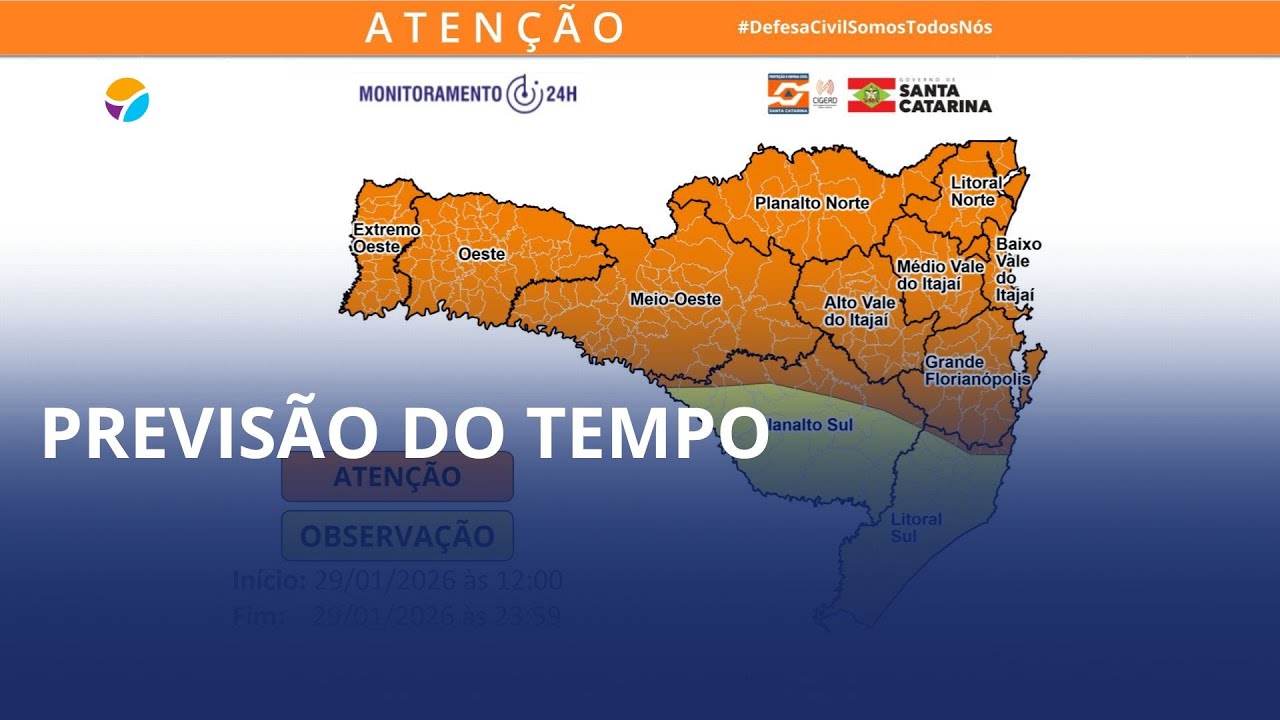 Alerta de temporais! ⛈️
