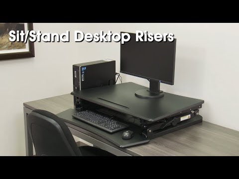 Sit/Stand Desktop Riser - Large H-7030 - Uline