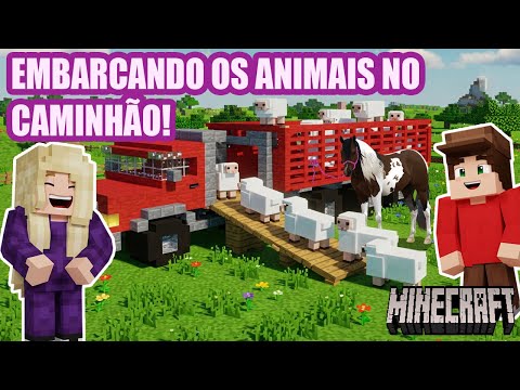 DOIS TRAPALHÕES EMBARCANDO OS ANIMAIS NO CAMINHÃO! fazenda ep 76 minecraft @tr3sberto