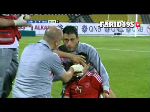 شجار بين حسين خرجة المغربي ونيني البرازيلي في كأس نجوم قطر