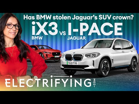 BMW iX3 vs Jaguar I-Pace - 2021 electric SUV shootout. Has BMW stolen Jag's crown? / Electrifying