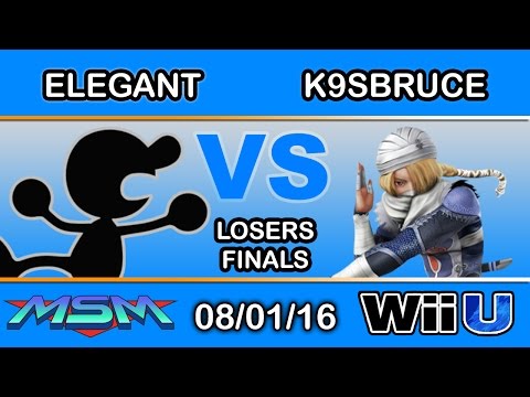 MSM 60 - eM | Elegant (Game & Watch) Vs. NIPS | K9sBruce (Sheik) Losers Finals - Smash Wii U