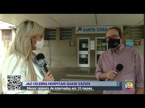 Confira a entrevista ao vivo para o Noticidade do SBT sobre a situação da UTI de covid-19 da Santa Casa de Jaú.