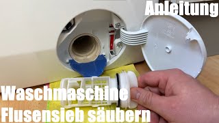 Waschmaschine Flusensieb säubern AEG 7000er Serie Fusselsieb ausbauen und revidieren Anleitung