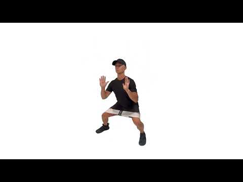 Lateral Step Out Squat with band in place