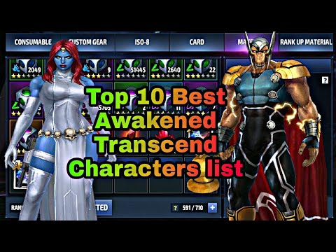 Top 10 Best Awakened Transcend Characters - marvel future fight