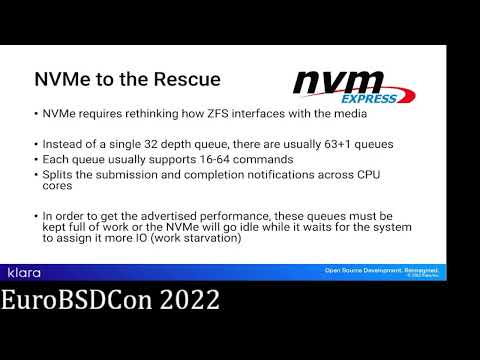 Scaling ZFS for NVMe - Allan Jude - EuroBSDcon 2022