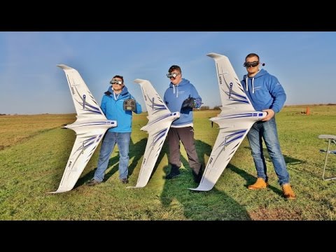 3 X E-FLITE OPTERRA™ 2mtr RC FPV FLYING WINGS - HORIZON HOBBY - AZZA, SONNY, PAUL - 2016