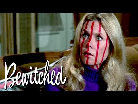 Samantha's Face Is Covered In Red Stripes | Bewitched