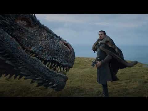 Jon Snow toca a Drogon - ESPAÑOL LATINO