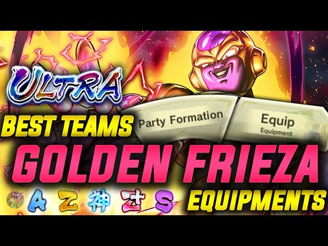 BEST TEAMS & EQUIPMENTS FOR ULTRA GOLDEN FRIEZA!  (Dragon Ball Legends)