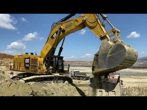 Caterpillar 6015B Excavator Loading Trucks With 2 Passes - Sotiriadis Mining Works