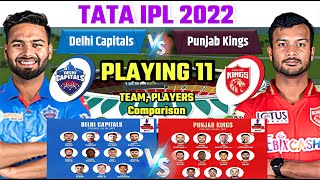 TATA IPL 2022 : Delhi Capitals Vs Punjab Kings Playing 11, Team Squad, Player List, Full Comparison